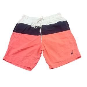 Nautica Pale Coral Men's Swim Trunks‎ Size Small